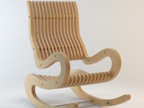 Mẫu CNC Ghế Bập Bênh mới 2020 - CNC Modern Curved Rocking Chair