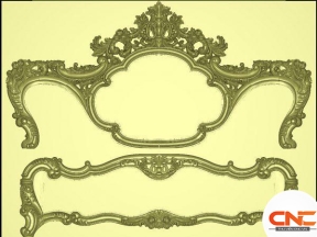 Mẫu cnc giường hoa lá tây