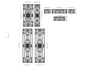 Mẫu cnc hàng rào bản vẽ đẹp