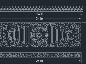 Mẫu cnc hàng rào bản vẽ đẹp nét trên dwg