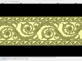 Mẫu cnc hoa cầu thang lá tây