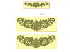 Mẫu cnc hoa lá tây cửa file 3d