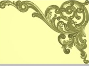 Mẫu cnc hoa lá tây góc