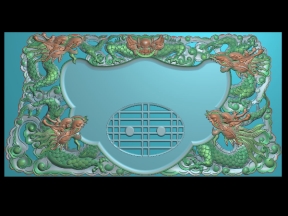 Mẫu cnc khay trà rồng mới