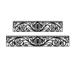 Mẫu cnc lan can 2 kích thước hoa văn dxf