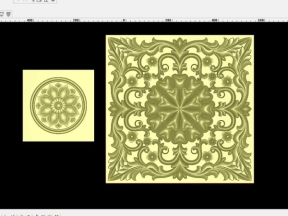 Mẫu cnc mâm trần vuông lá tây