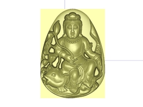Mẫu CNC Phật Còng lưng Cá đẹp 3D
