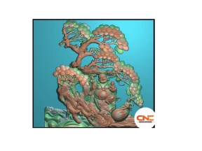 Mẫu CNC Phật di lặc gốc tùng đẹp