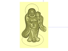 Mẫu CNC Phật Di Lạc khoác túi 3D Jdpaint miễn phí