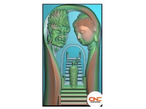 Mẫu CNC phật Giáo Thiện ác đối phật 5 jdp đẹp mắt