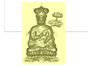 Mẫu CNC Phật Quan Âm và Sen 3D Jdpaint