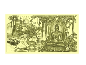 Mẫu CNC Phật thiền dưới gốc Bồ Đề độc đáo