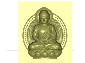 Mẫu CNC Phật Tổ thiền trên đài Sen đơn giản mà hài hòa