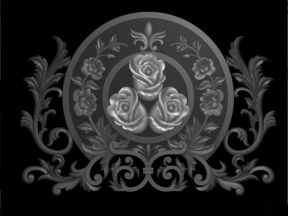 Mẫu cnc phù điêu hoa hồng nhôm đúc