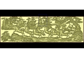 Mẫu cnc tranh bát mã đẹp