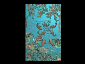 Mẫu cnc tranh cá đứng mẫu hot