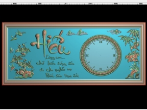 Mẫu cnc tranh chữ hiếu đẹp