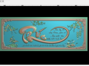 Mẫu cnc tranh chữ phúc mới