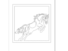 Mẫu cnc tranh deco con ngựa thiết kế corel