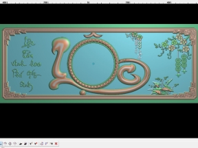 Mẫu cnc tranh đồng hồ chữ lộc đẹp