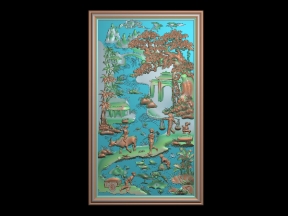 Mẫu cnc tranh đồng quê đẹp mẫu đứng