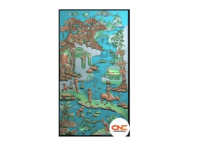 Mẫu CNC tranh đồng quê đứng cnc thiết kế jdp