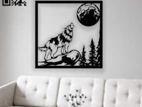 Mẫu CNC tranh trăng và sói