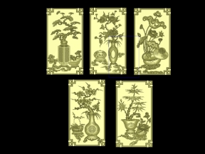 Mẫu cnc tứ quý bản mới năm