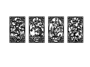 Mẫu cnc tứ quý dương thấp