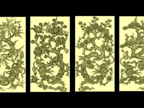 Mẫu CNC Tứ Quý Rồng Hóa