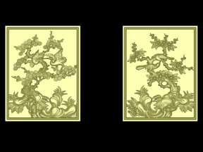 Mâu cnc tứ quý tủ tùng mai