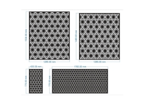 Mẫu cnc vách ngăn 4 diện tích thiết kế