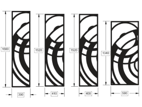 Mẫu cnc vách ngăn 4 kích thước