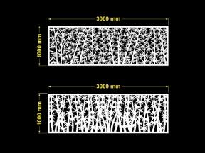 Mẫu CNC vách ngăn bụi tre