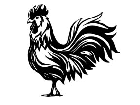 Mẫu con gà cnc decor