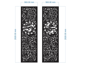 Mẫu cổng 1 cánh cnc họa tiết rồng phượng