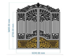 Mẫu cổng 2 cánh cho mẫu biệt thự đẹp