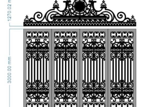 Mẫu cổng 2 cánh cnc dành cho nhà biệt thự