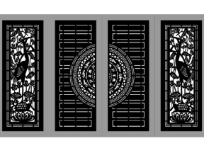 Mẫu cổng 4 cánh chim hạc cnc mới