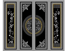 Mẫu cổng 4 cánh cnc hoa dây