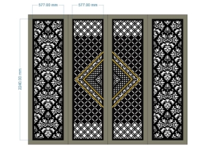 Mẫu cổng 4 cánh cnc hoa mới hiện đại