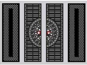 Mẫu cổng 4 cánh CNC trống đồng cách điệu hiện đại