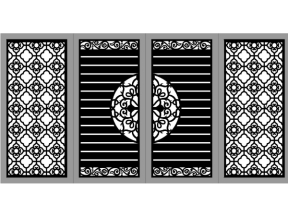 Mẫu cổng 4 cánh cnc vách hoa