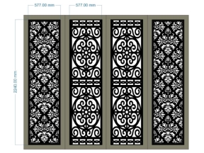 Mẫu cổng 4 cánh dây hoa cnc đẹp