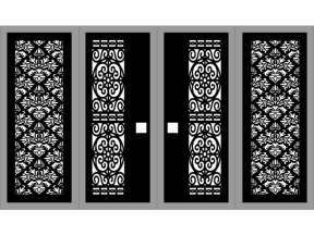 Mẫu cổng 4 cánh hoa cnc mới