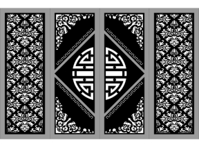 Mẫu cổng 4 cánh trống chữ thọ mới cnc