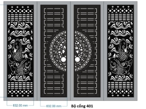 Mẫu cổng cá chép cực đẹp cnc