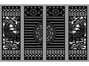 Mẫu cổng cá chép hoa sen cnc