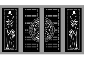 Mẫu cổng cây dừa cnc mới