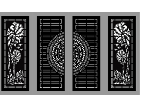 Mẫu cổng cây dừa cnc mới nhất